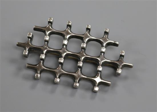 A Norwegian David Andersen sterling silver brooch, 56mm.